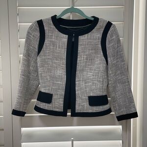 LK Bennett NWT Black and White Tweed  Women's Cropped Blazer